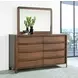 Maderia Walnut 8 Drawer Dresser With Mirror