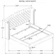 Melody Pacific Blue California King Upholstered Panel Bed with Nailhead Trim