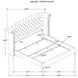 Melody Grey King Upholstered Panel Bed with Nailhead Trim