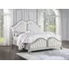 Evangeline Silver Oak and Ivory California King Upholstered Panel Bed with LED