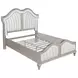Evangeline Silver And Ivory Tufted Queen Upholstered Platform Bed