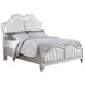 Evangeline Silver And Ivory Tufted Queen Upholstered Platform Bed