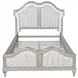 Evangeline Silver And Ivory Tufted Queen Upholstered Platform Bed