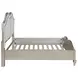 Evangeline Silver And Ivory Tufted Queen Upholstered Platform Bed