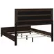 Welsley Walnut King Upholstered Panel Bed