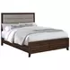 Welsley Walnut Queen Upholstered Panel Bed