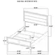 Welsley Walnut Queen Upholstered Panel Bed