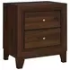 Welsley Walnut 2 Drawer Nightstand