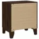 Welsley Walnut 2 Drawer Nightstand