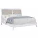 Bexhill White King Upholstered Panel Bed