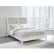 Bexhill White and Tan California King Upholstered Panel Bed