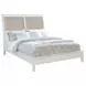 Bexhill White and Tan California King Upholstered Panel Bed