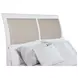 Bexhill White and Tan California King Upholstered Panel Bed