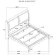 Bexhill White and Tan California King Upholstered Panel Bed