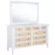 Bexhill White 10 Drawer Dresser With Mirror