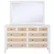 Bexhill White 10 Drawer Dresser With Mirror