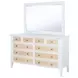 Bexhill White 10 Drawer Dresser With Mirror