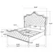 Antonella Ivory California King Upholstered Panel Bed with Nailhead Trim