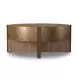 Bingham Antiqued Brass Aluminum Coffee Table