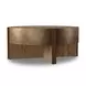 Bingham Antiqued Brass Aluminum Coffee Table