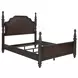 Andover Dark Oak California King Poster Bed
