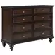 Andover Dark Oak 8 Drawer Dresser