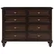 Andover Dark Oak 8 Drawer Dresser