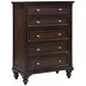 Andover Dark Oak 5 Drawer Chest