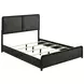 Cavelle Black Queen Upholstered Panel Bed