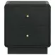 Cavelle Black 2 Drawer Nightstand