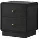 Cavelle Black 2 Drawer Nightstand