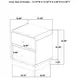 Cavelle Black 2 Drawer Nightstand