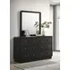 Cavelle Black 6 Drawer Dresser With Mirror