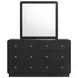Cavelle Black 6 Drawer Dresser With Mirror