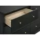 Cavelle Black 6 Drawer Dresser With Mirror
