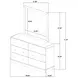 Cavelle Black 6 Drawer Dresser With Mirror