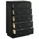 Cavelle Black 5 Drawer Chest