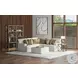 Tori Birch L-Shape Sectional with Ottoman