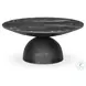 Corbett Polished Black Marble Small Round Occassional Table Set