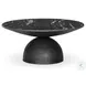 Corbett Polished Black Marble Small Round Occassional Table Set