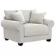 Barrett Natural Upholstered Chair and A Half with Pillows