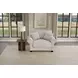 Barrett Natural Upholstered Chair and A Half with Pillows