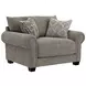 Barrett Stone Upholstered Chair and A Half with Pillows