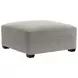 Barrett Stone Upholstered Square Cocktail Ottoman