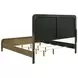 Amsbury Nutmeg Queen Upholstered Panel Bed