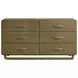 Amsbury Nutmeg 6 Drawer Dresser
