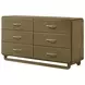 Amsbury Nutmeg 6 Drawer Dresser