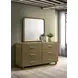 Amsbury Nutmeg 6 Drawer Dresser With Mirror