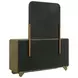 Amsbury Nutmeg 6 Drawer Dresser With Mirror