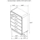 Amsbury Nutmeg 5 Drawer Chest
